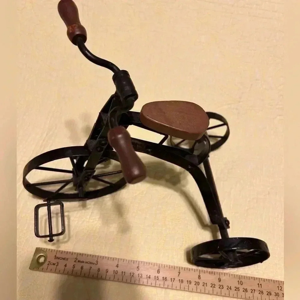 Vintage rare, metal tricycle home decor